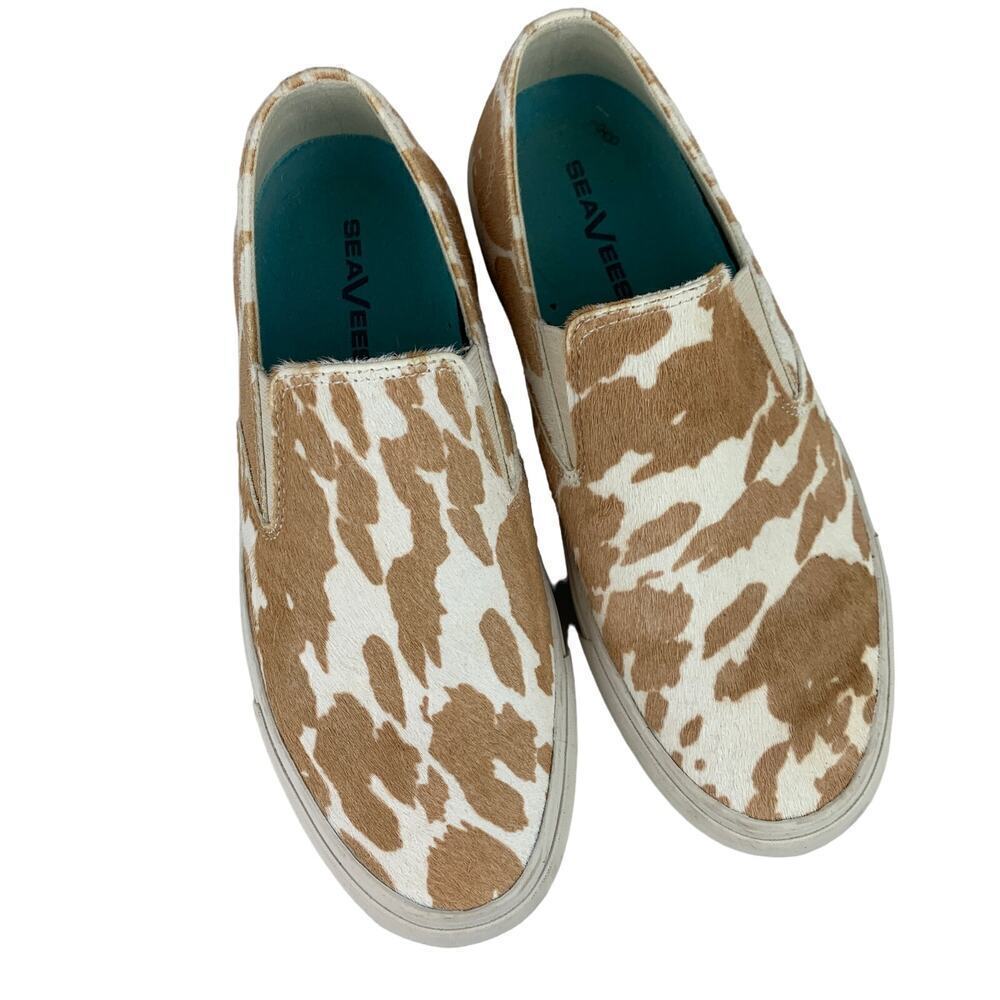 SeaVees Baja Platform Mulholland Cowhide Slip-On Loafers Size 8